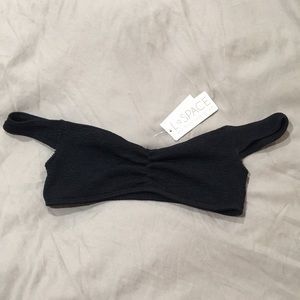 L* Space Ziggy off the shoulder top, Black/S